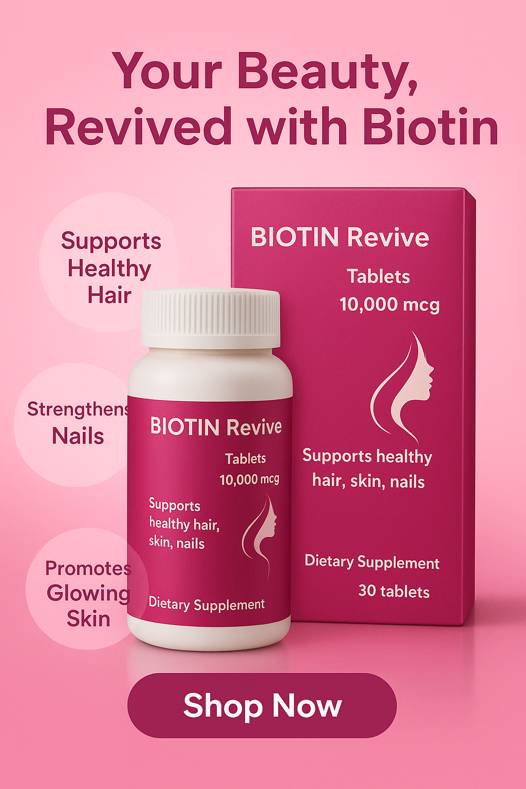 Biotin Revive 10,000I.U 30 Tablets